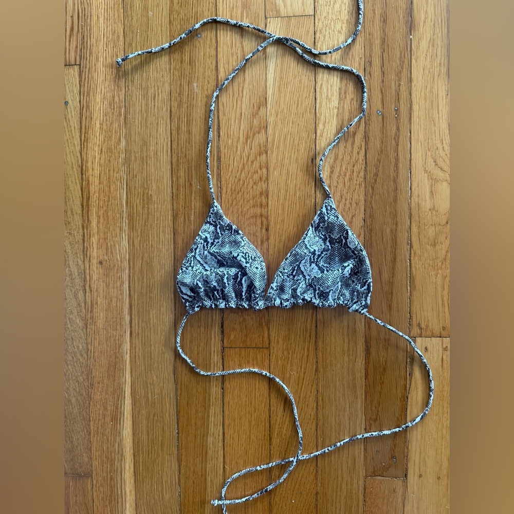 Snake print triangle top from Ark Swimwear (size L)